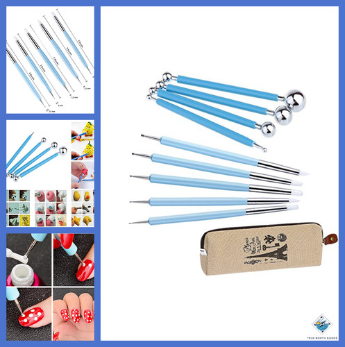 9pcs polymer clay tools metal - 9pcs,